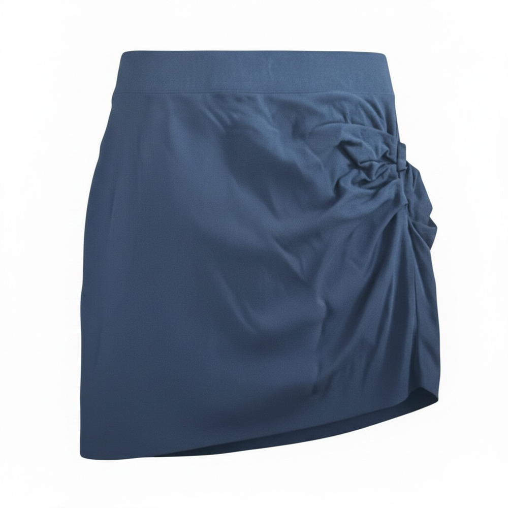 Helmut Lang Black Gathered Mini Skirt Small